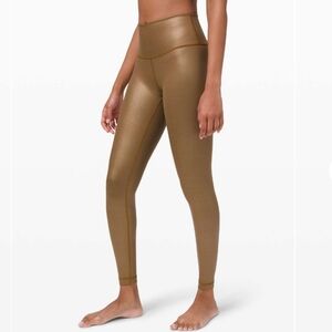 NWOT Lululemon Wunder Under High-Rise Tight *Foil 28" Matte Copper Foil Size 12